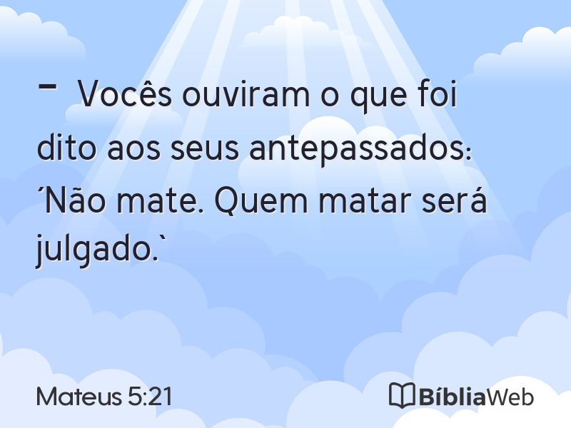 Mateus 5:21 em imagem para compartilhar