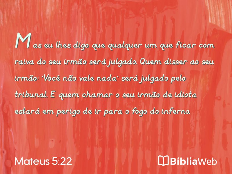 Mateus 5:22 em imagem para compartilhar
