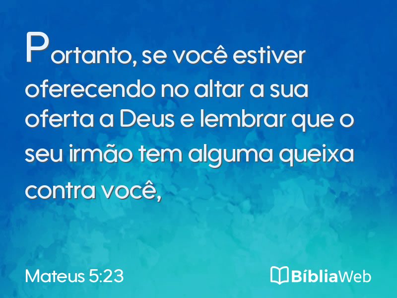 Mateus 5:23 em imagem para compartilhar