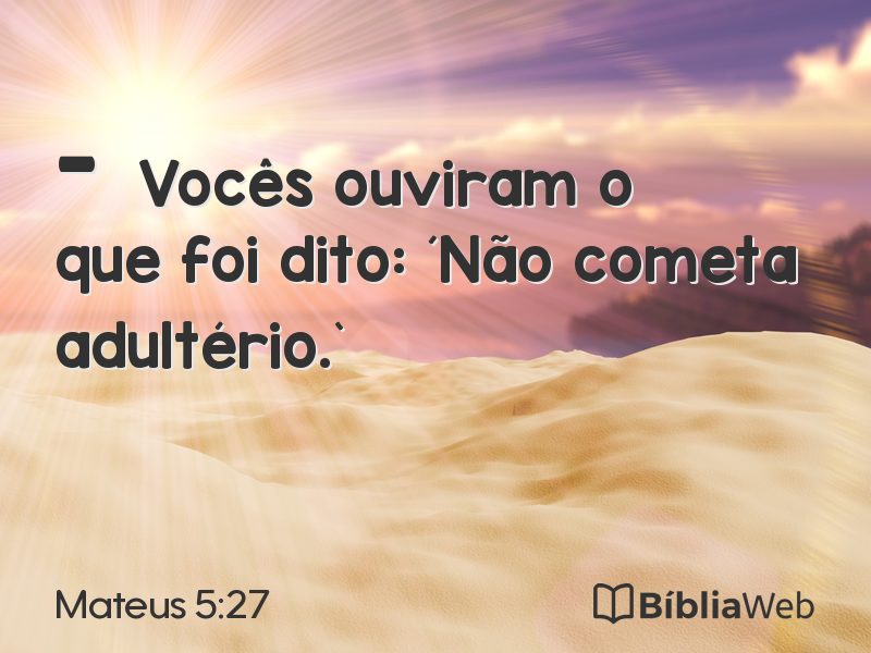 Mateus 5:27 em imagem para compartilhar