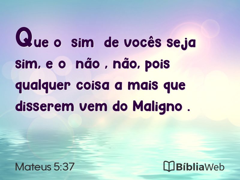 Mateus 5:37 em imagem para compartilhar