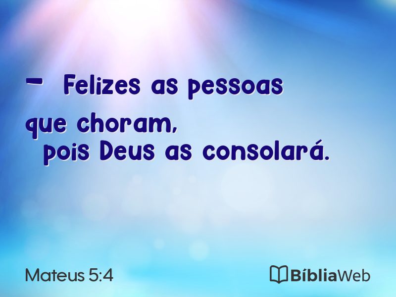 Mateus 5:4 em imagem para compartilhar