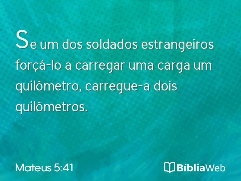 Mateus 5:41 em imagem para compartilhar