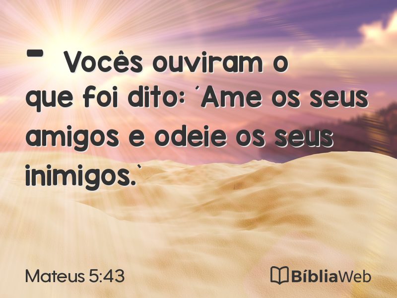 Mateus 5:43 em imagem para compartilhar