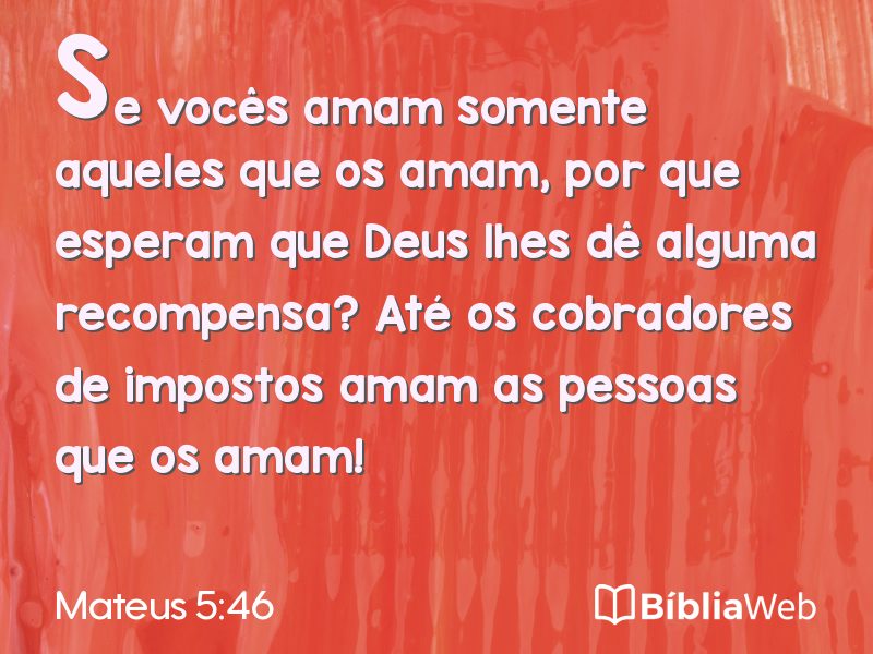 Mateus 5:46 em imagem para compartilhar