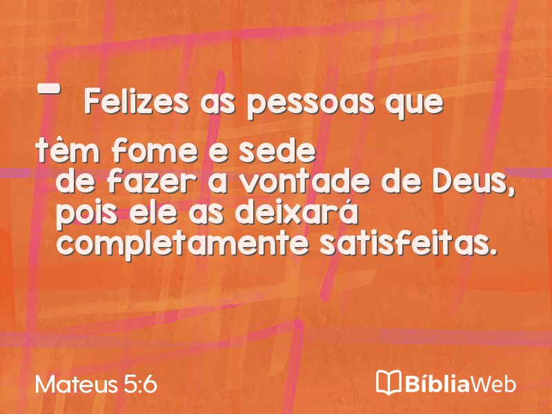 Mateus 5:6 em imagem para compartilhar