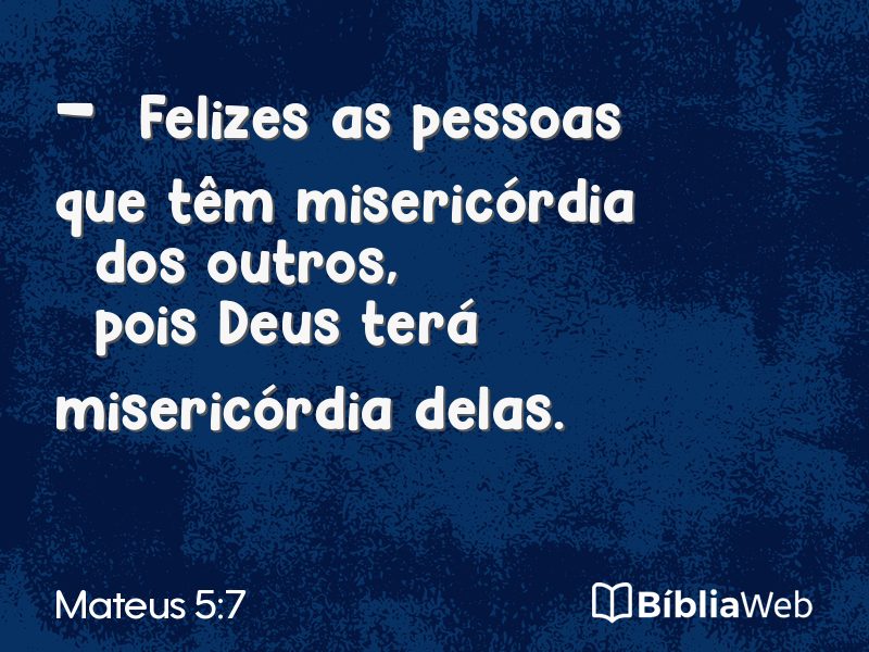 Mateus 5:7 em imagem para compartilhar