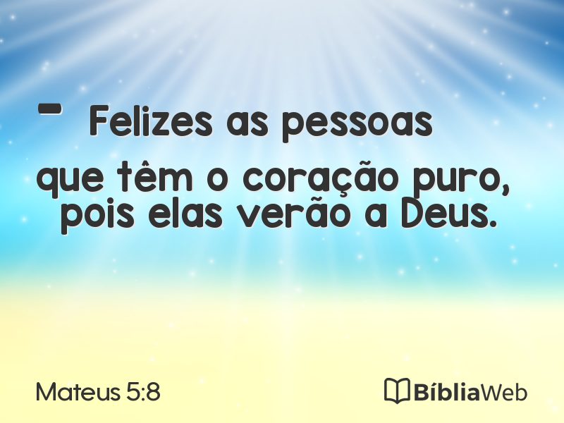 Mateus 5:8 em imagem para compartilhar