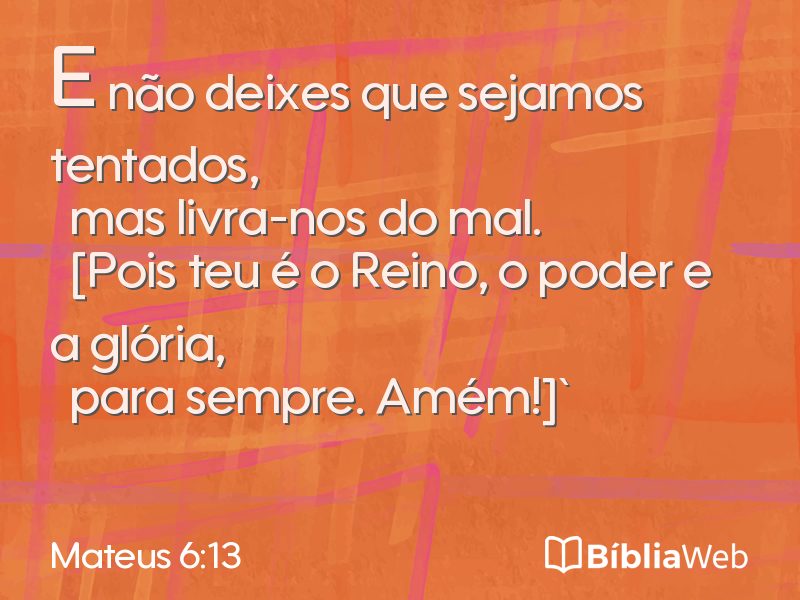 Mateus 6:13 em imagem para compartilhar
