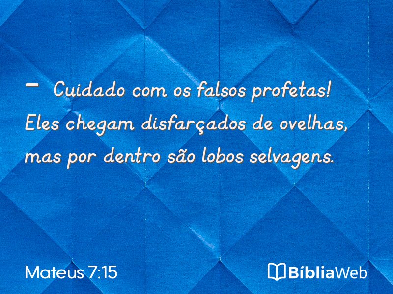 Mateus 7:15 em imagem para compartilhar