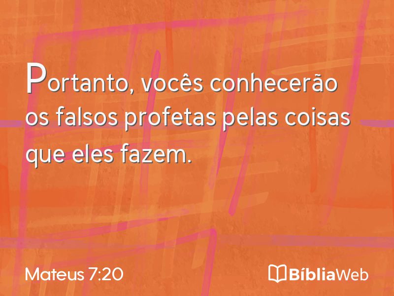 Mateus 7:20 em imagem para compartilhar