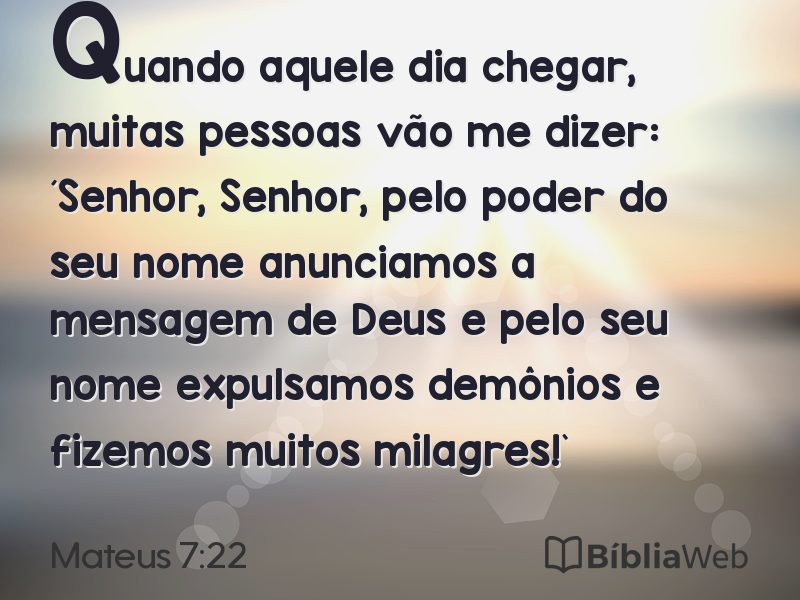 Mateus 7:22 em imagem para compartilhar