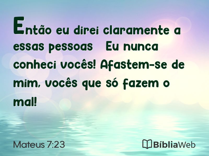 Mateus 7:23 em imagem para compartilhar