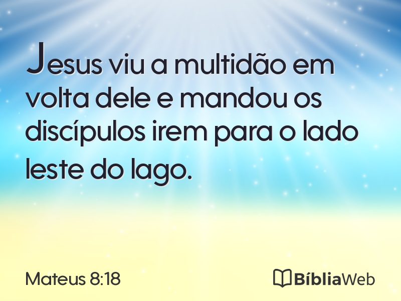 Mateus 8:18 em imagem para compartilhar