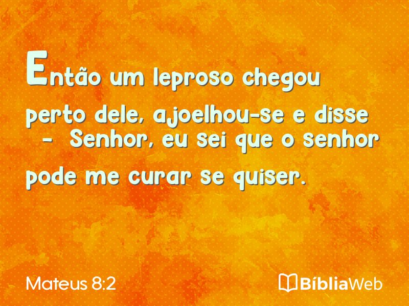Mateus 8:2 em imagem para compartilhar