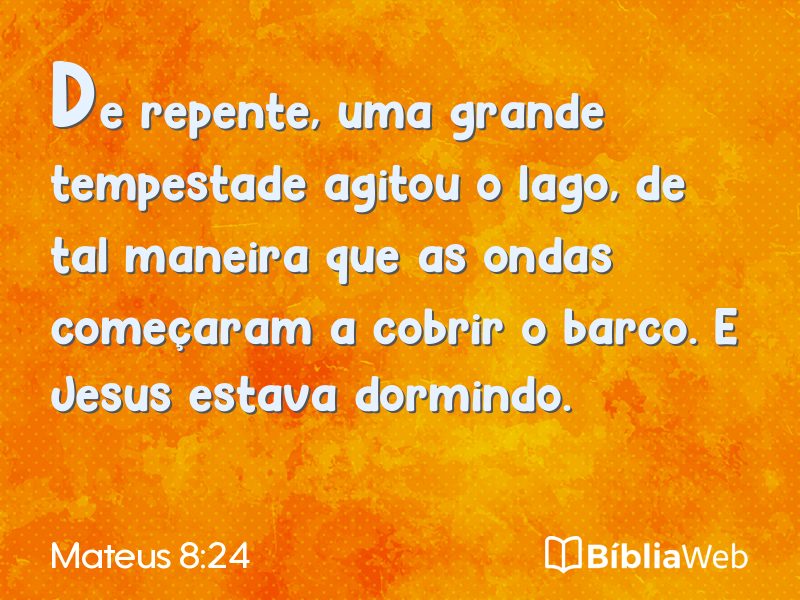 Mateus 8:24 em imagem para compartilhar