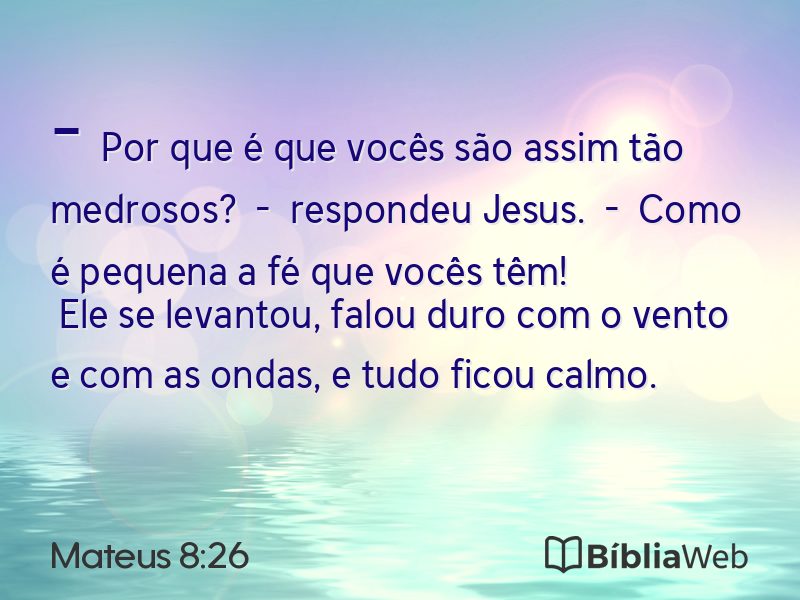 Mateus 8:26 em imagem para compartilhar