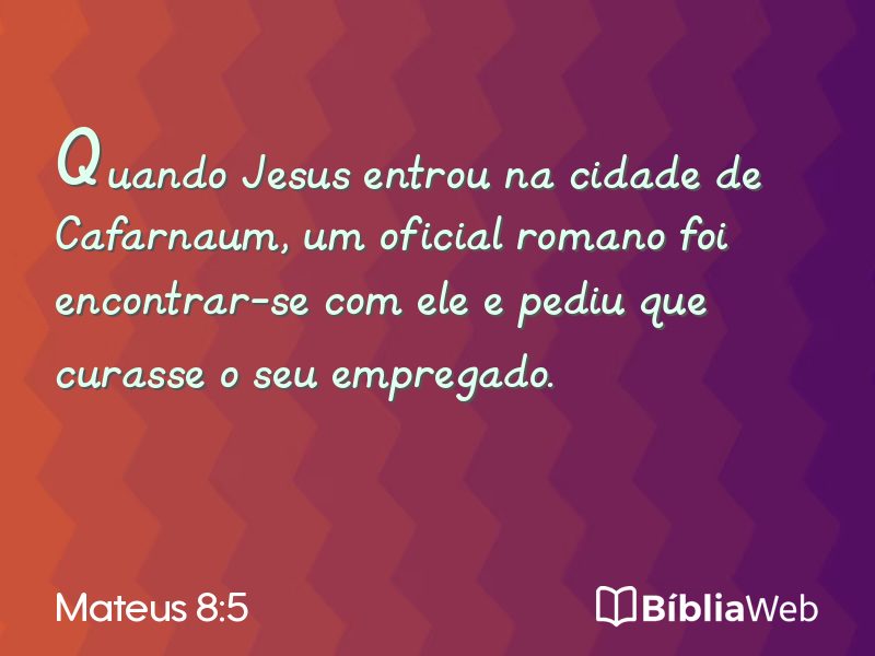 Mateus 8:5 em imagem para compartilhar