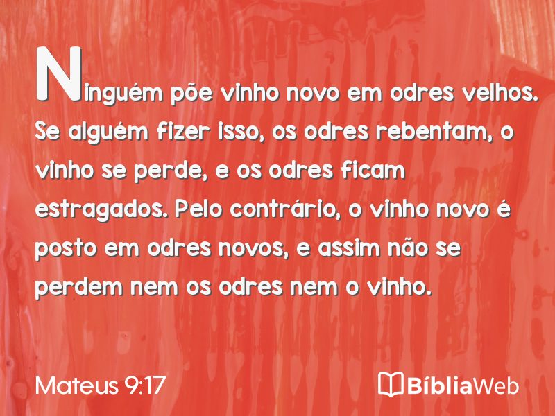 Mateus 9:17 em imagem para compartilhar