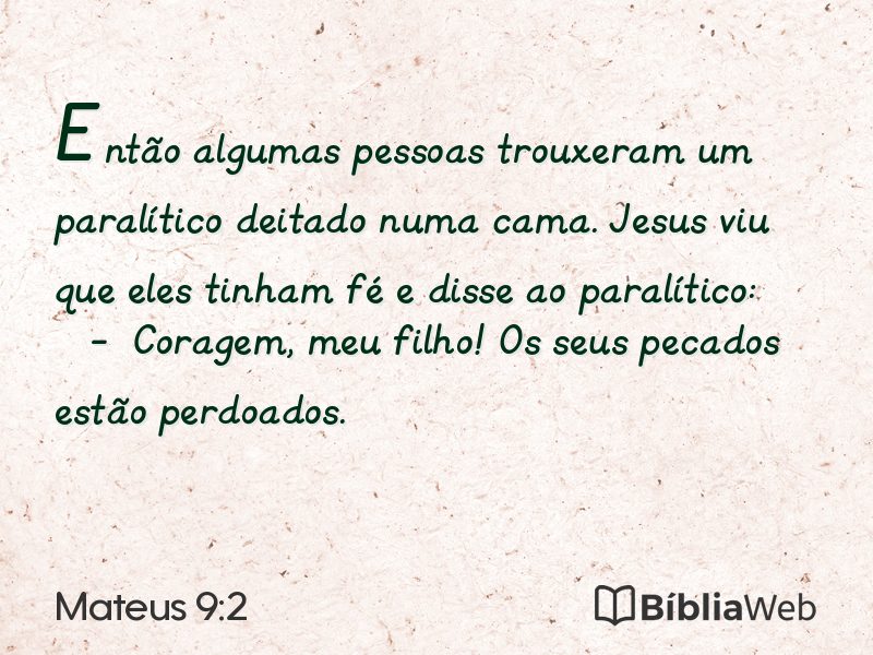 Mateus 9:2 em imagem para compartilhar