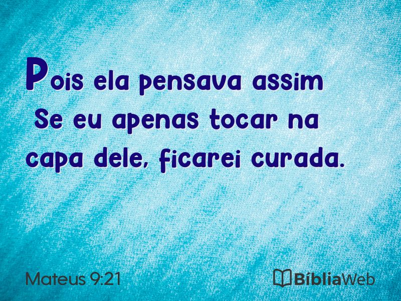 Mateus 9:21 em imagem para compartilhar