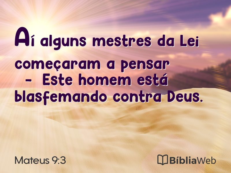 Mateus 9:3 em imagem para compartilhar