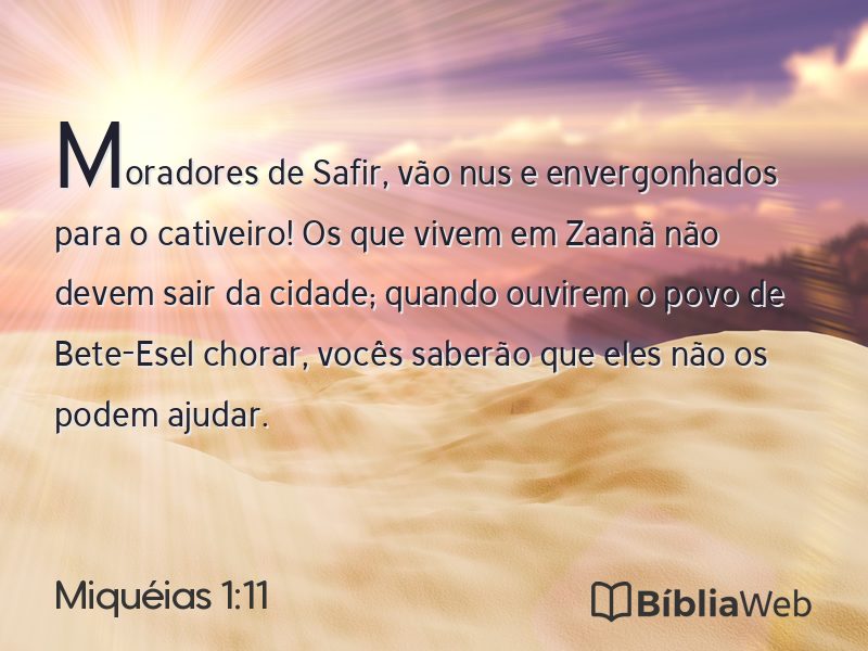 Miquéias 1:11 em imagem para compartilhar