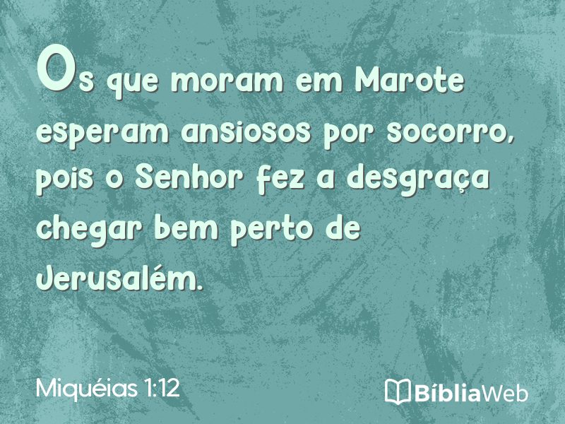Miquéias 1:12 em imagem para compartilhar