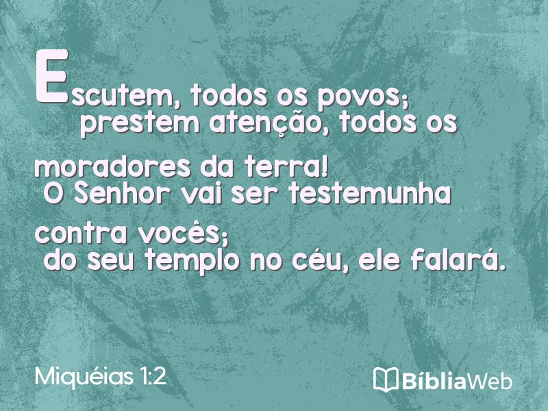 Miquéias 1:2 em imagem para compartilhar