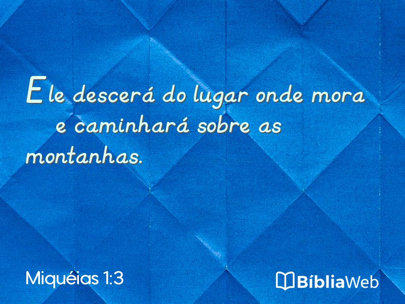 Miquéias 1:3 em imagem para compartilhar