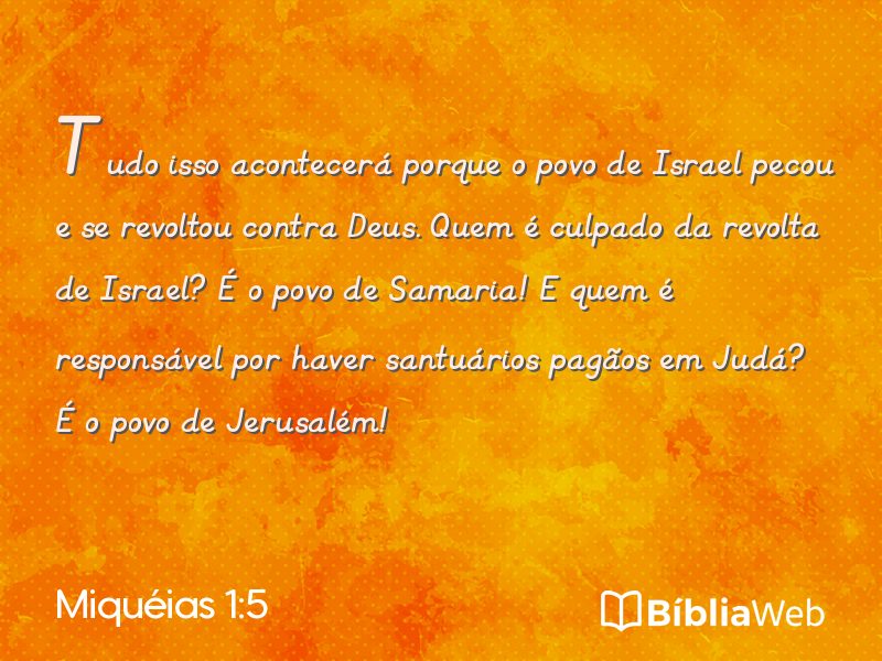 Miquéias 1:5 em imagem para compartilhar