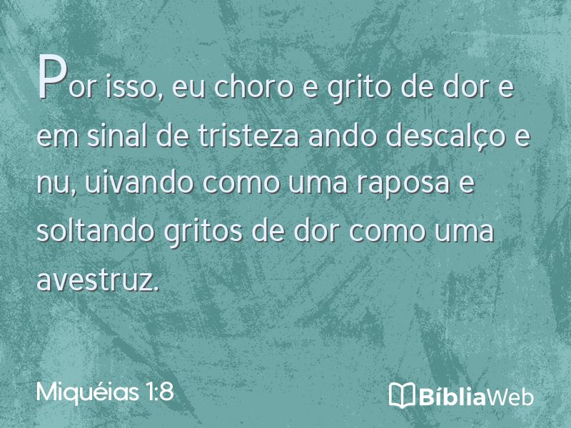 Miquéias 1:8 em imagem para compartilhar