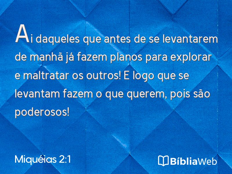 Miquéias 2:1 em imagem para compartilhar