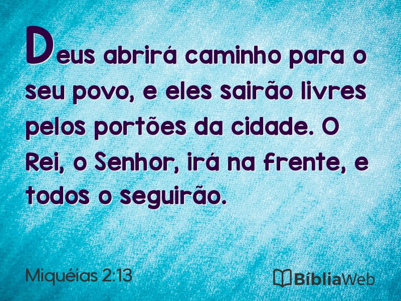 Miquéias 2:13 em imagem para compartilhar
