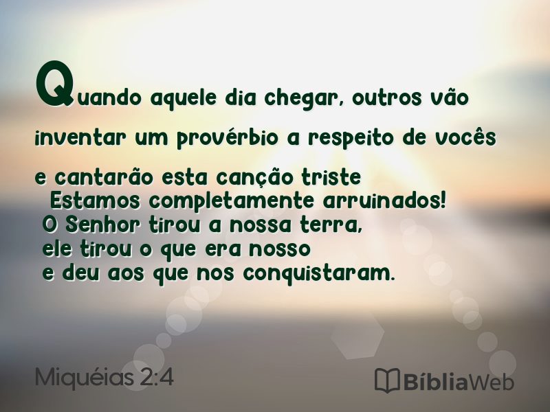 Miquéias 2:4 em imagem para compartilhar