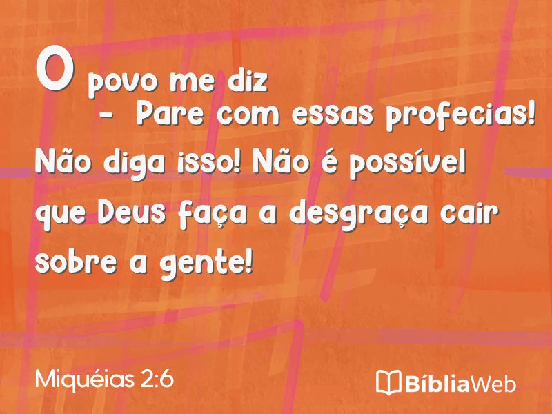 Miquéias 2:6 em imagem para compartilhar