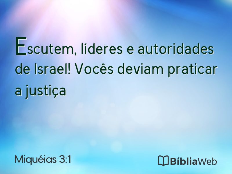 Miquéias 3:1 em imagem para compartilhar