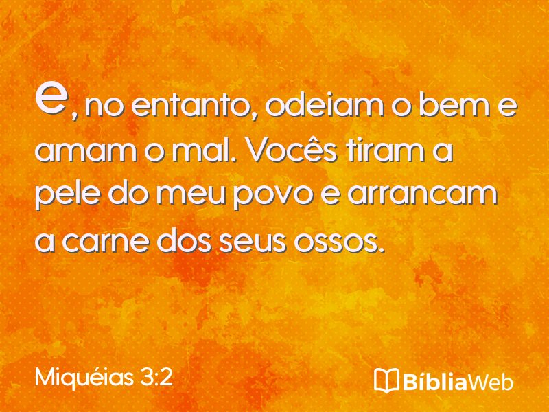Miquéias 3:2 em imagem para compartilhar