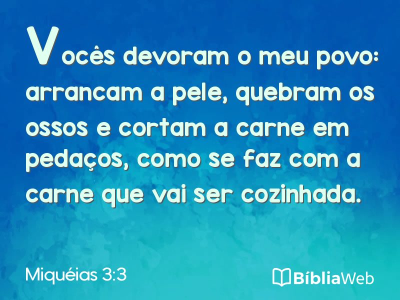 Miquéias 3:3 em imagem para compartilhar