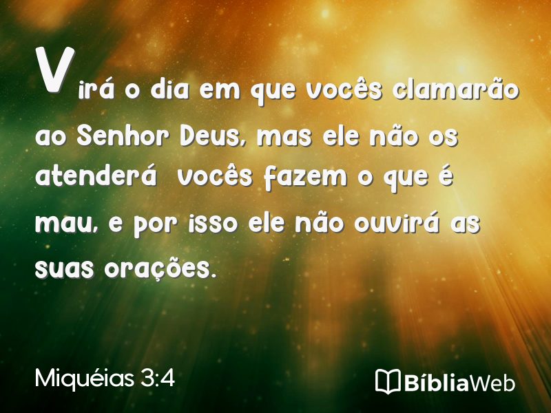 Miquéias 3:4 em imagem para compartilhar