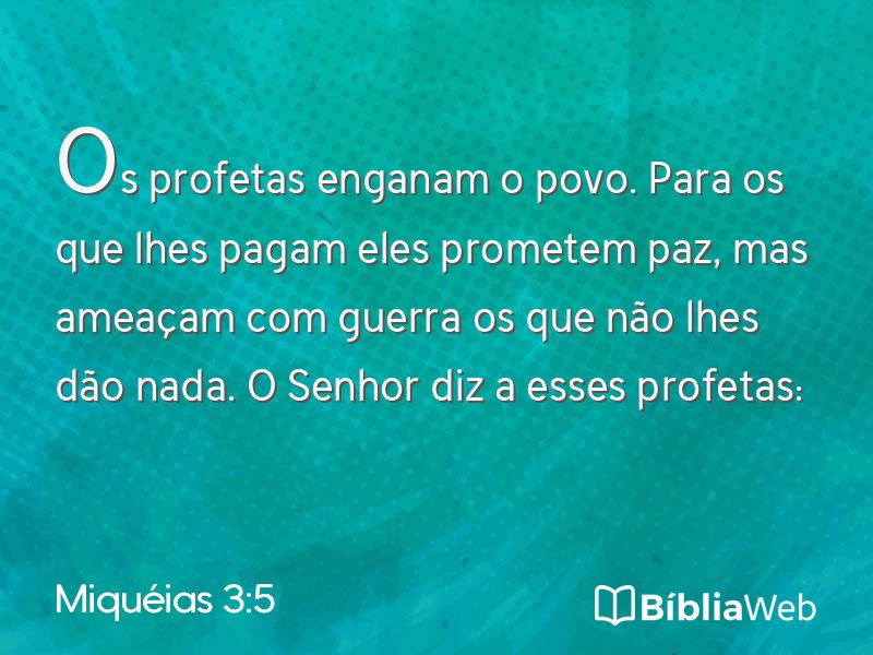 Miquéias 3:5 em imagem para compartilhar