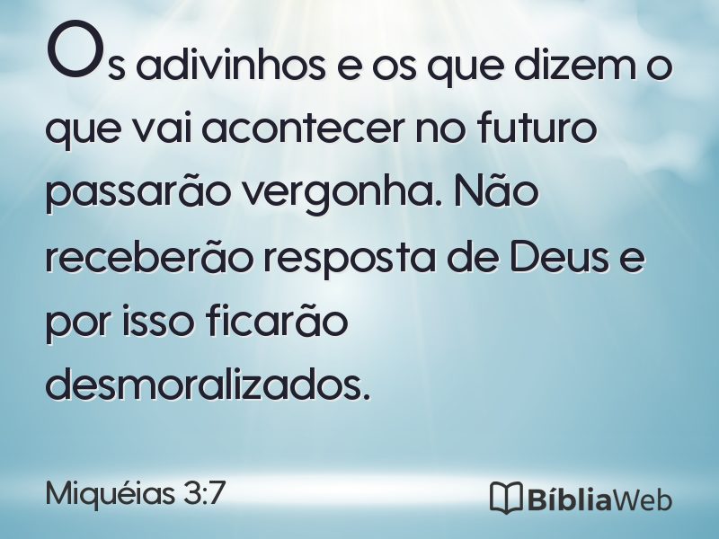 Miquéias 3:7 em imagem para compartilhar