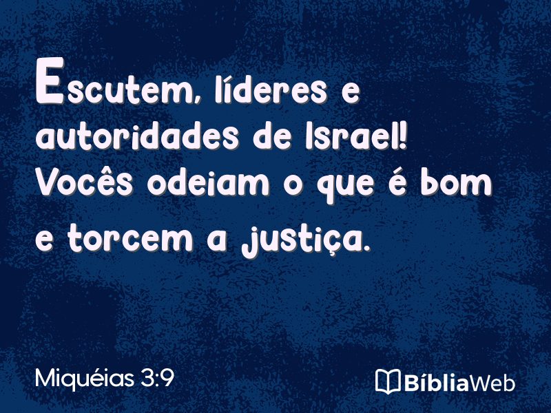 Miquéias 3:9 em imagem para compartilhar