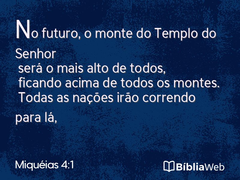 Miquéias 4:1 em imagem para compartilhar