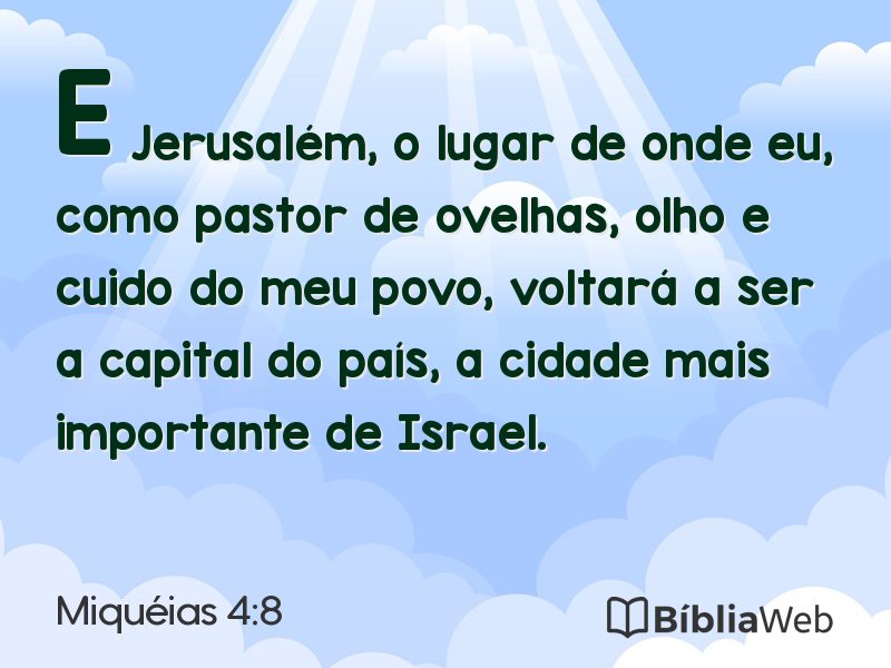 Miquéias 4:8 em imagem para compartilhar