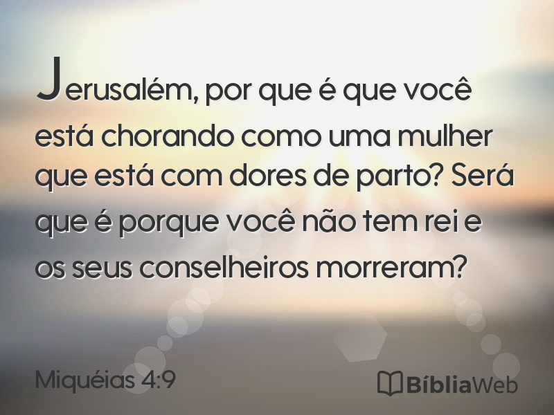 Miquéias 4:9 em imagem para compartilhar