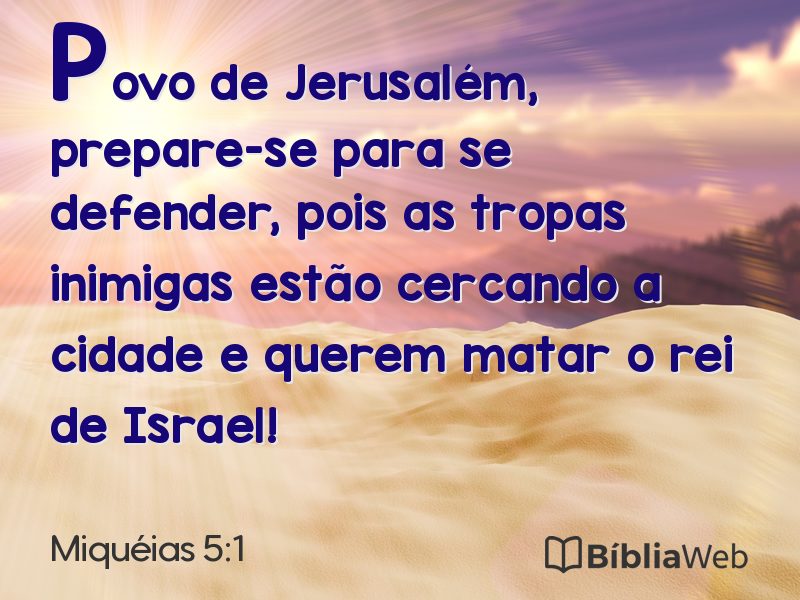 Miquéias 5:1 em imagem para compartilhar