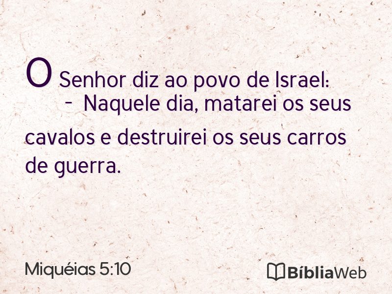 Miquéias 5:10 em imagem para compartilhar