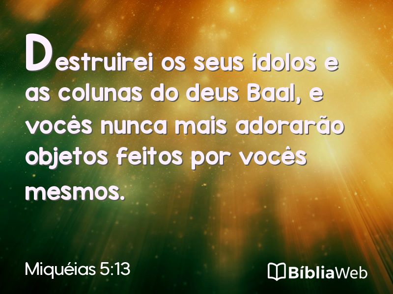 Miquéias 5:13 em imagem para compartilhar