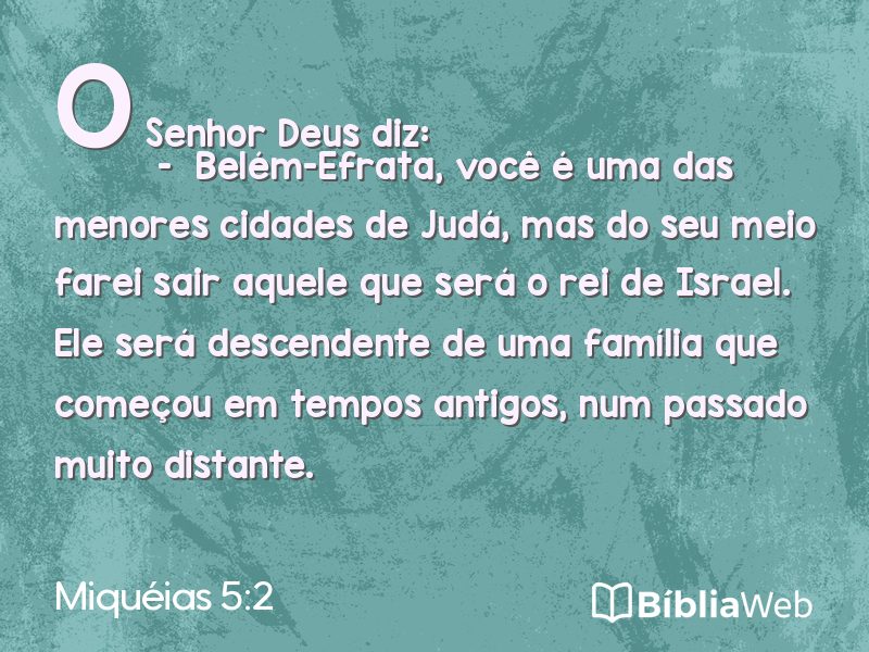 Miquéias 5:2 em imagem para compartilhar